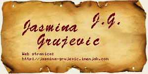 Jasmina Grujević vizit kartica